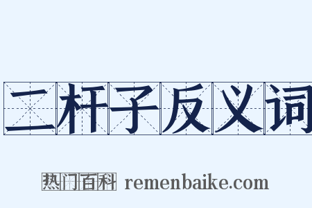 二杆子反义词是什么意思的图片